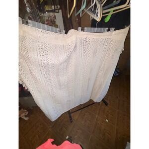 8 panels Bohemian Crochet Lace Shawl Scarf Wrap Ivory Tassel Fringe